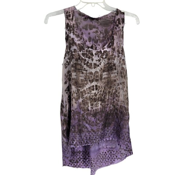 Match Marika Charles Small Tank Top silk High low hem boho Dark Fairy Whimsigoth - Picture 1 of 4